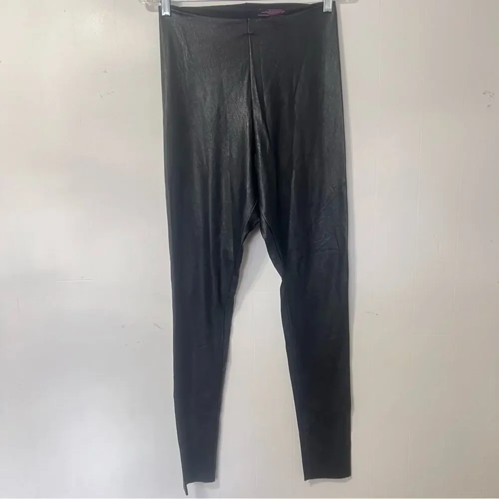 Commando Perfect Control Faux Leather High Rise Moto Legging Pants Size L